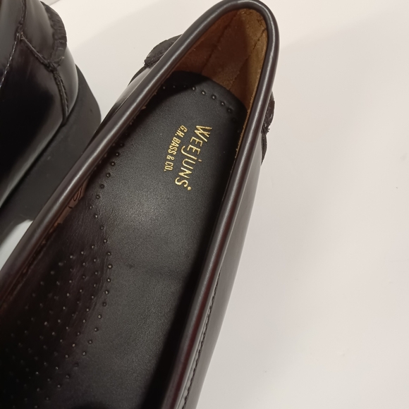 Bass Weejuns 90s Lianna Horsebit Loafers Black Smooth Leather - Picture 13 of 14